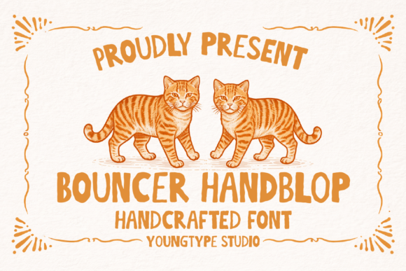 Bouncer Handblop: A Bold Display Typeface for Editorial Design