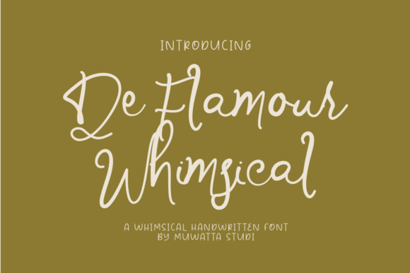 De Flamour Whimsical: A Creative Script Font for Marketers