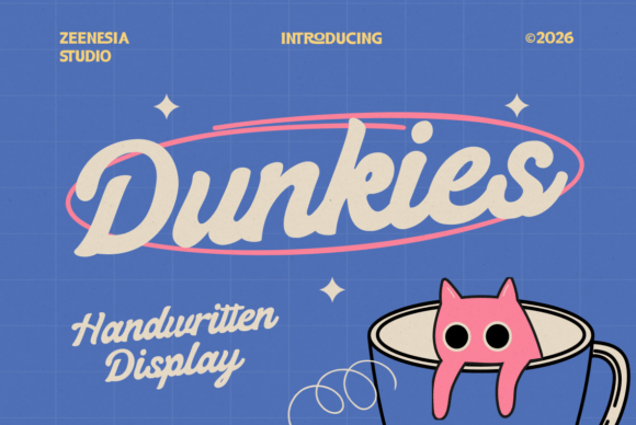Dunkies: A Handwritten Display Font for Web Design