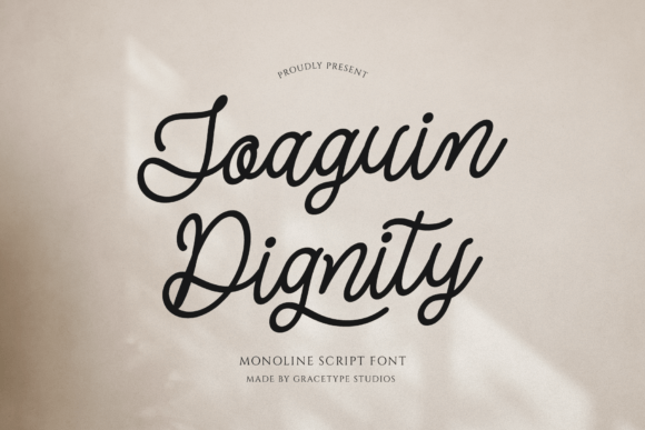 Joaquin Dignity: A Refined Script Typeface for Editorial Design