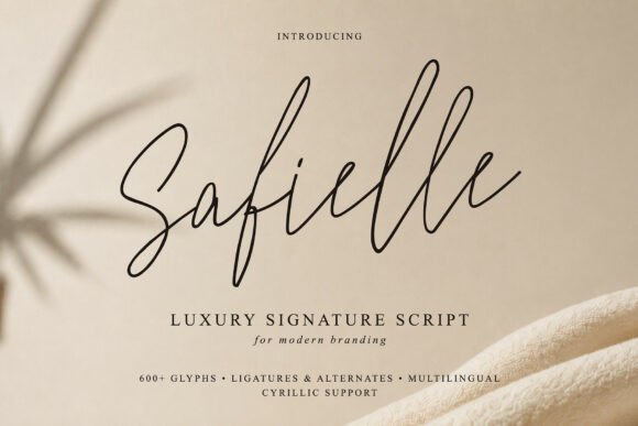 Safielle: A Modern Luxury Script Font for Crafters