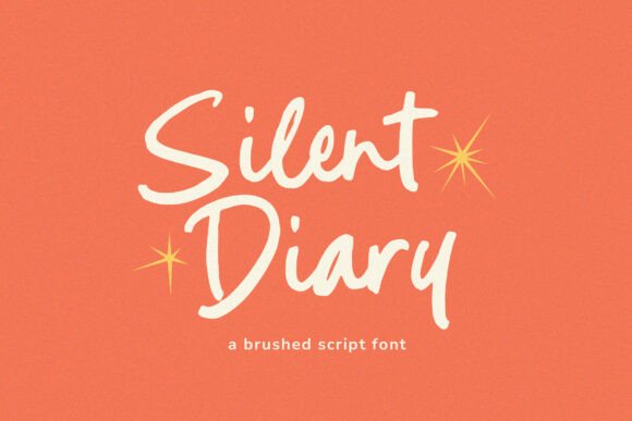 Silent Diary: A Modern Script Font for Editorial Design