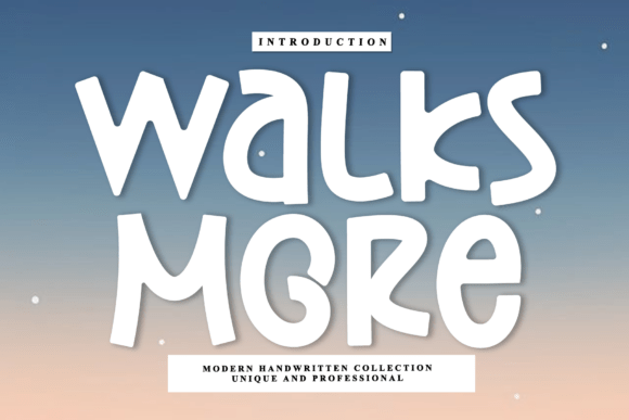 Walks More: A Premium Script Font for Brand Identity